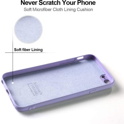Purpurinės spalvos dėklas Apple iPhone 7 8 SE 2020 su minkštu mikropluošto pamušalu