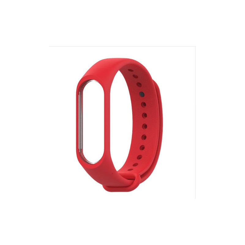 Raudona apyrankė Xiaomi Mi Band 5 6 Raudona apyrankė Xiaomi Mi Band 5 6, pagaminta iš silikono, su reguliuojamomis skylutėmis