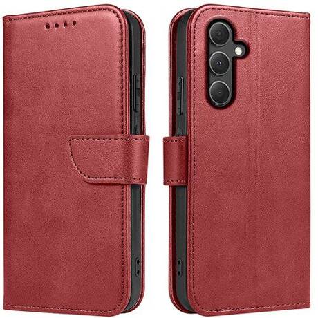 Raudonas atverčiamas dėklas Samsung A165 A16 4G Wallet Raudonas atverčiamas dėklas Samsung A165 A16 4G Wallet kas su matoma fotoaparato anga