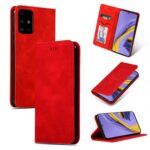 Raudonas atverčiamas dėklas Samsung Galaxy A525 A52 / A526 A52 5G Business Style su kortelių laikikliais ir stovėjimo funkcija