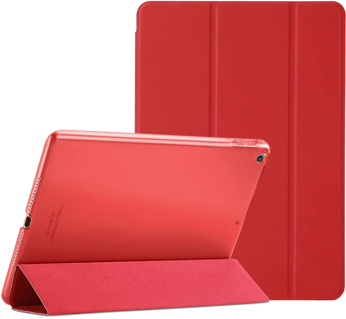 Raudonas dėklas Apple iPad 9.7 2018 2017 Smart Soft Raudonas dėklas Apple iPad 9.7 2018 ir 2017 modeliams su išlenktu dangteliu ir gatava stovėjimo pozicija