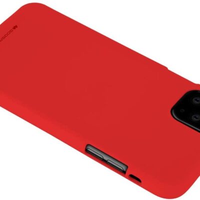 Raudonas dėklas Apple iPhone 11 Pro Mercury Soft su trimis kameromis ir mygtukais šone