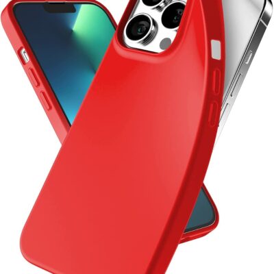 Raudonas dėklas Apple iPhone 13 Pro Mercury Soft su matiniu paviršiumi ir aptakiomis formomis