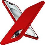 Raudonas dėklas Apple iPhone 15 Plus X-level Guardian matomas iš dviejų kampų