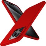Raudonas dėklas Apple iPhone 15 Pro Max X-level Guardian su matine tekstūra ir apsauga aplink kameros lizdą