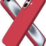 Raudonas dėklas Apple iPhone 16 Plus X-level Guardian su matiniu paviršiumi ir išpjovomis kameroms