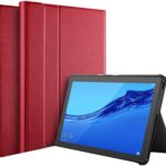 Raudonas dėklas Lenovo Tab M8 TB-8505 8.3 coliu folio cover ant planšetės su stovėjimo stovu