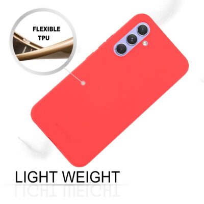 Raudonas dėklas Samsung A546 A54 5G Mercury Soft lanksčios TPU medžiagos ir lengvas