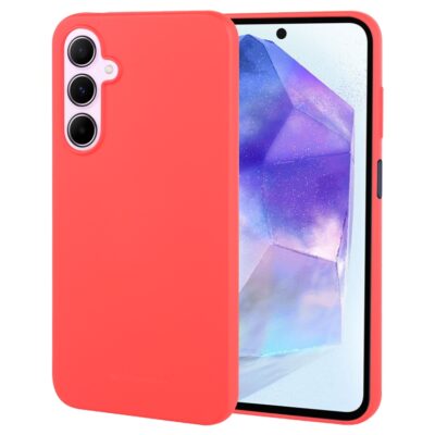 Raudonas dėklas Samsung A556 A55 5G Mercury Soft ant telefono su trim kameromis