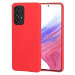 Raudonas dėklas Samsung A736 A73 5G Mercury Soft su matiniu paviršiumi ir apvalintais kampais