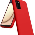 Raudonas dėklas Samsung Galaxy A025 A02s Mercury Silicone telefone ekranu