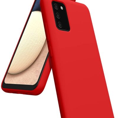 Raudonas dėklas Samsung Galaxy A025 A02s Mercury Silicone telefone ekranu