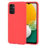 Raudonas dėklas Samsung Galaxy A136 A13 5G su matiniu paviršiumi ir tiksliais išpjovomis kamerai