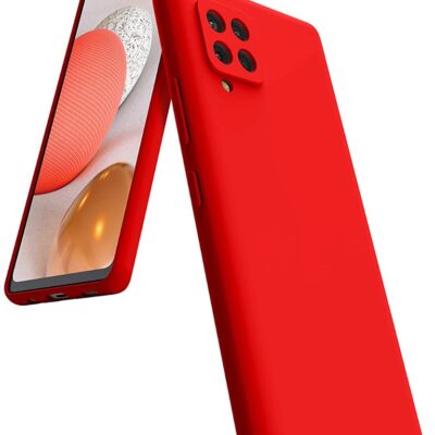 raudonas deklas samsung galaxy a225 a22 4g mercury silicone telefono apsauga silikono medzaga