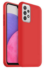 Raudonas dėklas Samsung Galaxy A336 A33 5G X-level Dynamic telefone su matomomis kameromis ir spalvingu ekranu