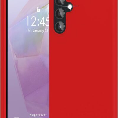 Raudonas dėklas Samsung Galaxy A356 A35 5G X-level Guardian ant telefono su trimis galinėmis kameromis ir ekranu