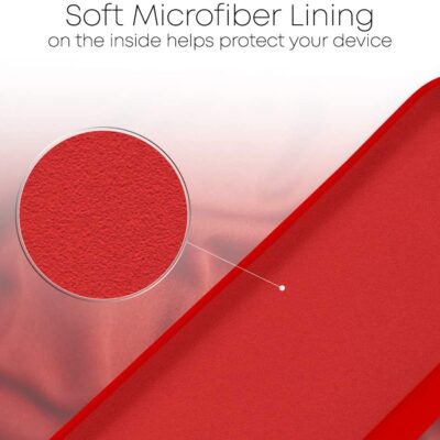 Raudonas dėklas Samsung Galaxy A515 A51 Mercury Silicone su minkštu mikropluošto pamušalu