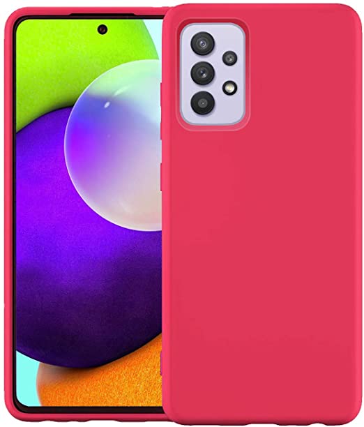 Raudonas dėklas Samsung Galaxy A525 A52 Mercury Soft raudonas dėklas samsung galaxy a525 a52 su matiniu paviršiumi ir tiksliais kamerų išpjovomis