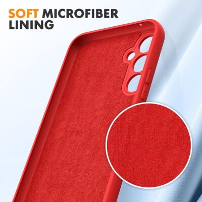 Raudonas dėklas Samsung Galaxy A546 A54 5G X-level Dynamic su minkštu mikrofibro pamušalu