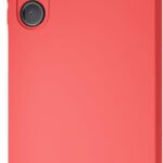Raudonas dėklas Samsung Galaxy A556 A55 5G Liquid Silicone 1.5mm su trimis kameromis ir žibintuvėliu