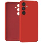 Raudonas dėklas Samsung Galaxy A556 A55 5G Mercury Silicone su kamerų angomis