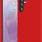 Raudonas dėklas Samsung Galaxy A566 A56 5G X-level Guardian su kamera ir ekranu