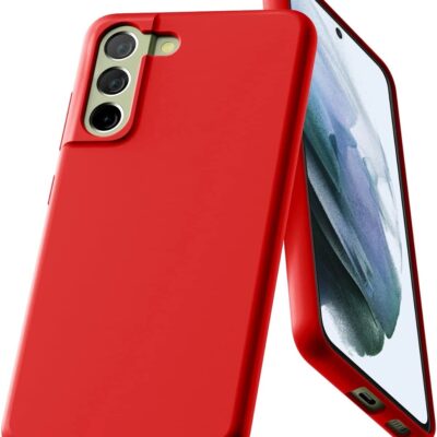 Raudonas dėklas Samsung Galaxy G990 S21 FE 5G Mercury Silicone atidengtu ekranu ir kameromis