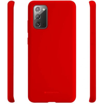 Raudonas dėklas Samsung Galaxy N980 Note 20 Mercury Silicone su matiniu paviršiumi
