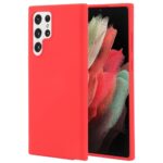 Raudonas dėklas Samsung Galaxy S22 Ultra Mercury Soft, matinis paviršius ir kameros išpjova
