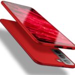 Raudonas dėklas Samsung Galaxy S22 X-level Guardian su dangčiu ir atverčiamu dizainu