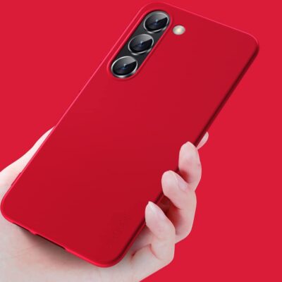 Raudonas dėklas Samsung Galaxy S911 S23 5G X-level Guardian telefono kamerai apsaugoti