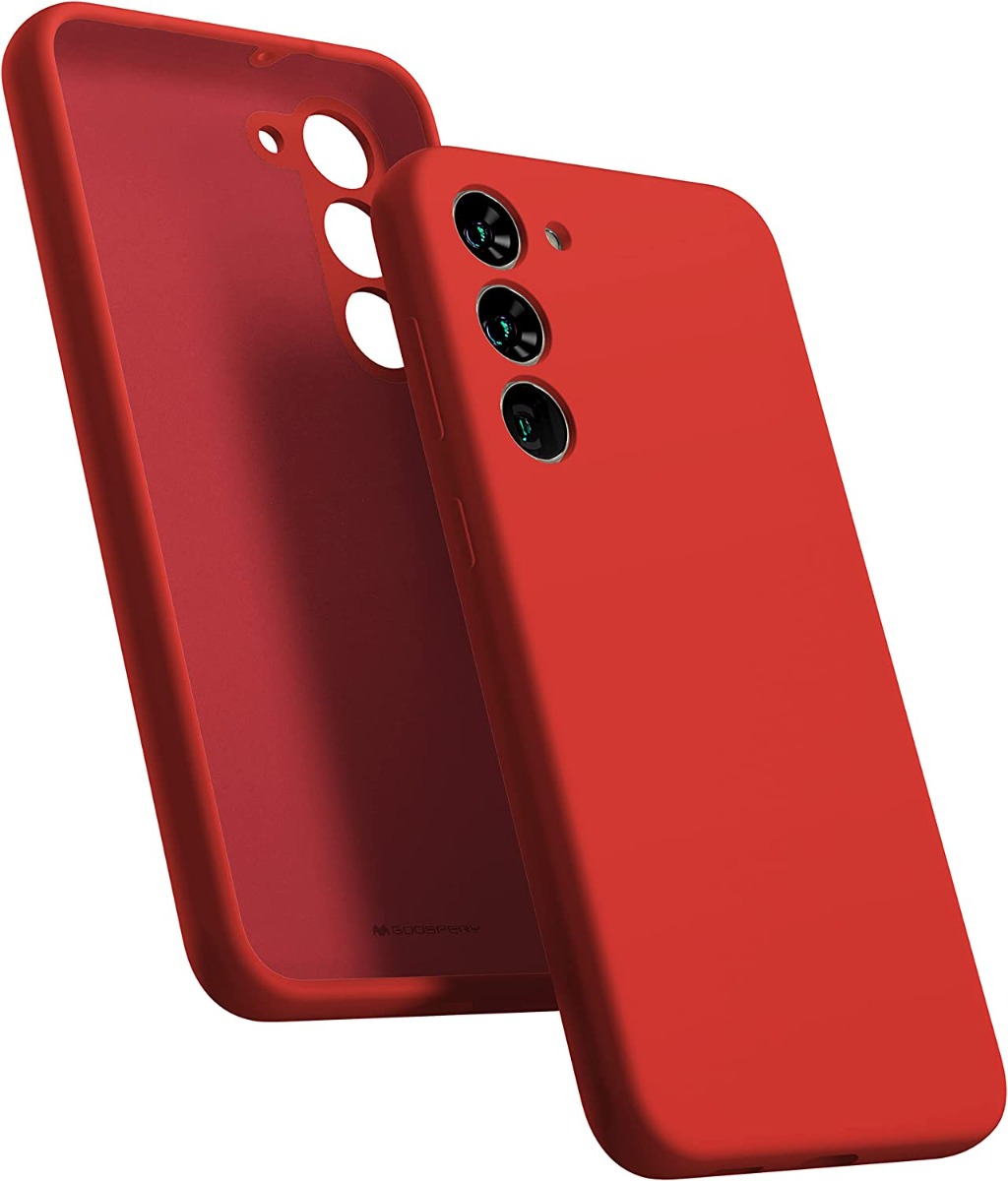 Raudonas dėklas Samsung Galaxy S916 S23 Plus 5G Mercury Silicone raudonas dėklas Samsung Galaxy S916 S23 Plus 5G mercury silicone matinio silikono medžiagos