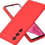 Raudonas dėklas Samsung Galaxy S926 S24 Plus Liquid Silicone 1.5mm telefonui, matomas iš dviejų pusių