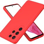 Raudonas dėklas Samsung Galaxy S928 S24 Ultra Liquid Silicone tvirtu paviršiumi ir tik 1.5mm storio