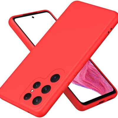 Raudonas dėklas Samsung Galaxy S928 S24 Ultra Liquid Silicone tvirtu paviršiumi ir tik 1.5mm storio