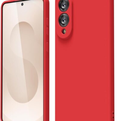 Raudonas dėklas Samsung Galaxy S937 S25 Edge X-level Guardian su dviguba kamera ir ekranu