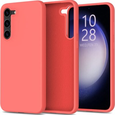 Raudonas dėklas Samsung S936 S25 Plus Liquid Silicone 1.5mm ekranu ir kameros angomis