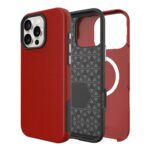 raudonas deklas telefonui apple iphone 13 pro perfectionists triangle mag su geometriniu raštu ir apsauga
