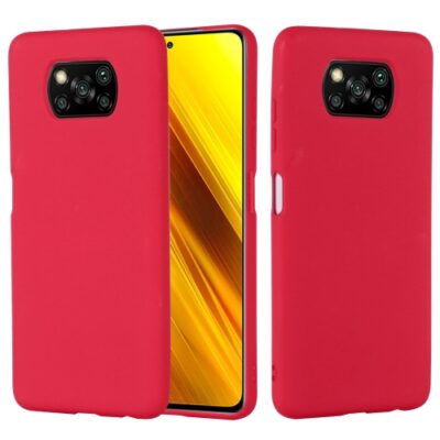 raudonas dėklas xiaomi poco x3 mercury soft su išpjovomis kamerai ir kraštams