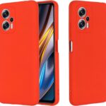 Raudonas dėklas Xiaomi Poco X4 GT Redmi Note 11T Pro 5G telefonu apsaugai