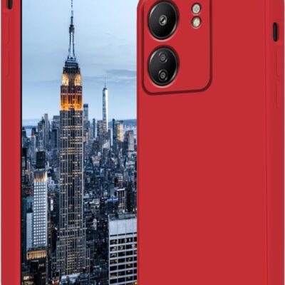 Raudonas dėklas Xiaomi Redmi 13C Poco C65 Poco M6 5G Liquid Silicone