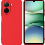 Raudonas dėklas Xiaomi Redmi A5 Poco C71 Liquid Silicone 1.5mm matomas nuokinės ir priekinės telefono dalių