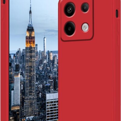 Raudonas dėklas Xiaomi Redmi Note 13 Pro 5G Poco X6 5G Liquid Silicone 1.5mm su kamera išpjova
