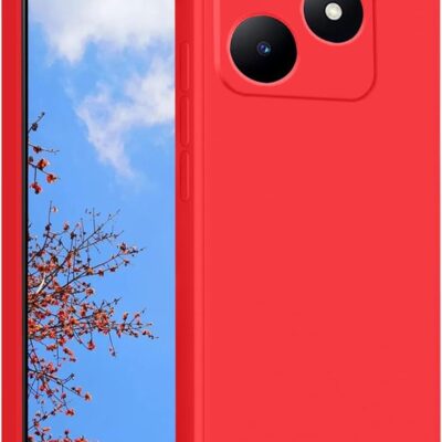 Raudonas dėklas Xiaomi Redmi Note 14 4G Liquid Silicone apsauga su minkšta danga ir kameros išpjovomis