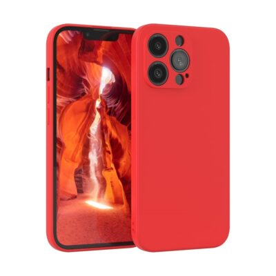 Raudonas dėklas Xiaomi Redmi Note 14 5G Liquid Silicone, apgaubtas aplink telefoną