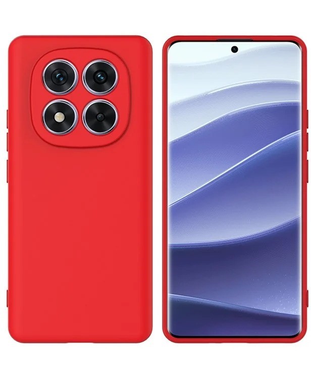 Raudonas dėklas Xiaomi Redmi Note 14 Pro 5G Liquid Silicone Raudonas dėklas Xiaomi Redmi Note 14 Pro 5G Liquid Silicone 1.5mm matomas iš priekio ir nugarėlės pusės