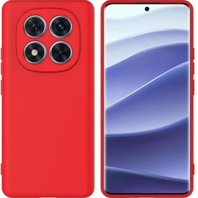 Raudonas dėklas Xiaomi Redmi Note 15 Pro 5G Liquid Silicone 1.5mm su keturių kamerų išpjova
