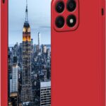 Raudonas dėklas Xiaomi Xiaomi 14T Liquid Silicone 1.5mm su trimis kameros lęšiais ir mygtukais šonuose