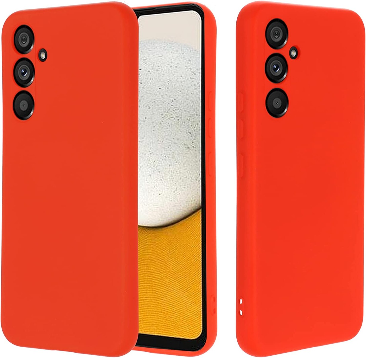 Raudonas silikoninis deklas Samsung Galaxy A346 A34 5G Liquid Silicone 1.5mm Raudonas silikoninis dežlas Samsung Galaxy A346 A34 5G Liquid Silicone 1.5mm telefone su matoma ekrano ir kameru isskirtiem angomis
