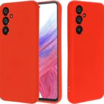 Raudonas silikoninis dėklas Samsung Galaxy A546 A54 5G Liquid Silicone 1.5mm su matiniu paviršiumi